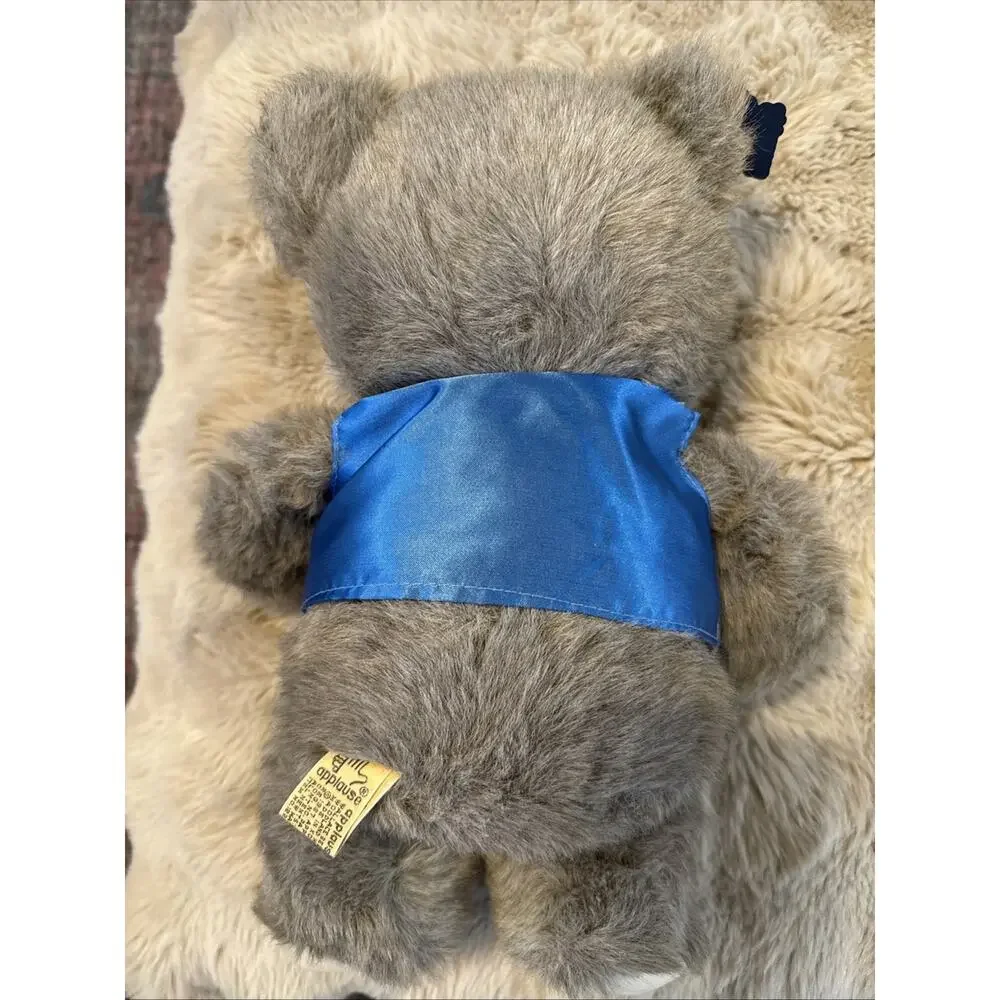 Vintage 1987 Applause Daddy Teddy Winks Bear 14” Plush Open Shut Eyes 12225